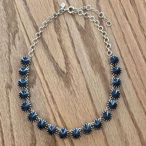 J.Crew | Rivoli Collar Necklace | Dark Navy and Gold